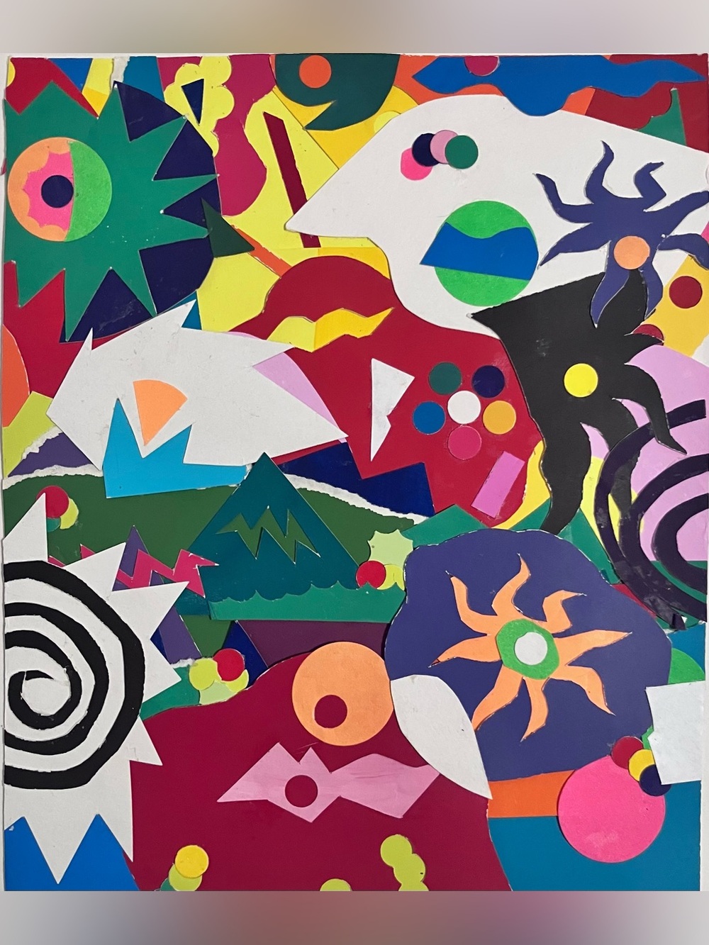 Colorful CUTOUT COLLAGE / Half Dome 2025 / ZARA EDWARDS / Art Student CALIFORNIA